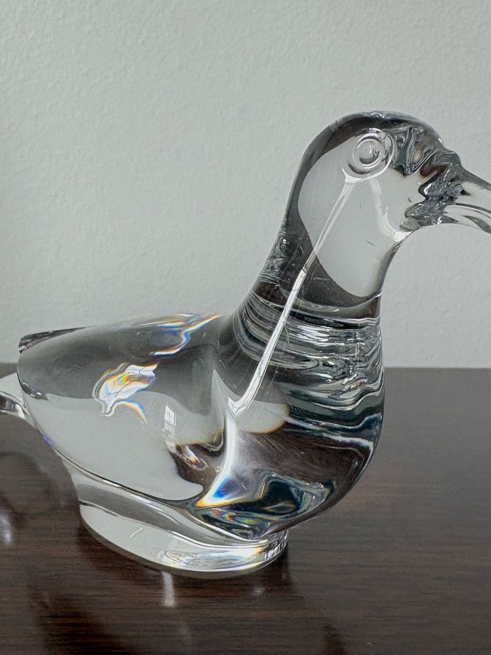 Baccarat Crystal Dove Bird Figurine Paperweight in Excellent Condition